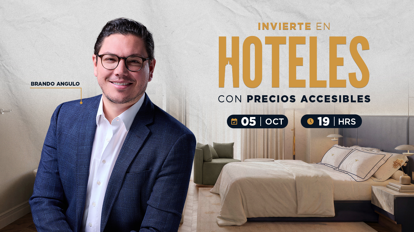 Portada de la clase Invierte en Hoteles con Brando Angulo