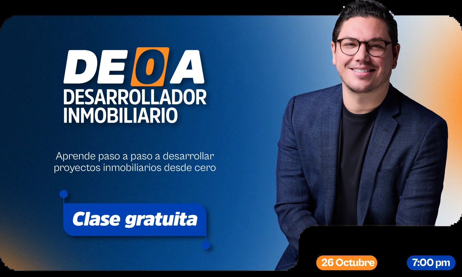 Portada de la clase De 0 a Desarrollador Inmobiliario con Brando Angulo